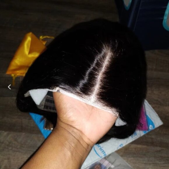 Glueless Bob Hair Wig Human Hair Ready To Wear Straight Transprent 4x4 Lace - Picture 11 of 11